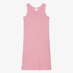 Givenchy-Teen Girls Pink 4G Knitted Midi Dress | Childrensalon Outlet