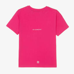 جيفنشي-تيشيرت تينز بناتي قطن لون زهري بطبعة ديزني | Childrensalon Outlet