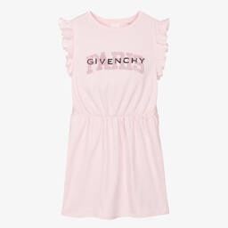 Givenchy-Teen Girls Pink Cotton Rhinestone Dress | Childrensalon Outlet