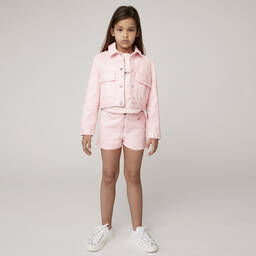 Givenchy-Teen Girls Pink Cotton Shorts  | Childrensalon Outlet