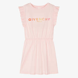 Givenchy-Розовое платье с градиентной надписью | Childrensalon Outlet