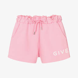Givenchy-Teen Girls Pink Logo Shorts | Childrensalon Outlet