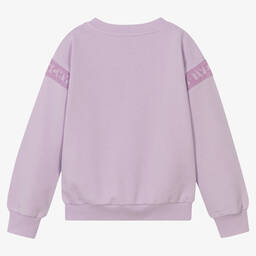 Givenchy-سويتشيرت تينز بناتي قطن جيرسي لون بنفسجي | Childrensalon Outlet