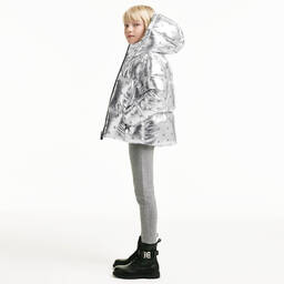 Givenchy-Серебристый пуховик 4G для девочек-подростков | Childrensalon Outlet
