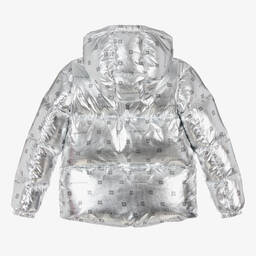 Givenchy-Серебристый пуховик 4G для девочек-подростков | Childrensalon Outlet