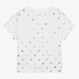 Givenchy-Teen Girls White 4G Cotton T-Shirt | Childrensalon Outlet
