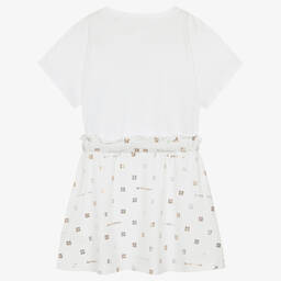 Givenchy-Teen Girls White 4G Print Dress | Childrensalon Outlet
