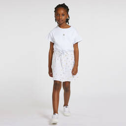 Givenchy-Teen Girls White 4G Print Dress | Childrensalon Outlet