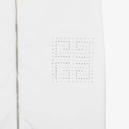 Givenchy-Белое хлопковое платье с кристаллами | Childrensalon Outlet