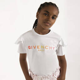 Givenchy-Белая футболка для подростков | Childrensalon Outlet