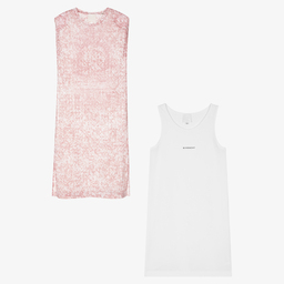 Givenchy-Розовое платье 2-в-1 с принтом 4G для подростков | Childrensalon Outlet