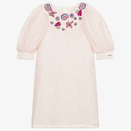 Givenchy-Розовое кружевное платье с цветами для подростков | Childrensalon Outlet
