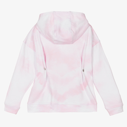 Givenchy-توب هودي تينز بناتي قطن لون زهري وأبيض | Childrensalon Outlet