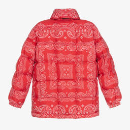 Givenchy-Teen Red Bandana Puffer Jacket | Childrensalon Outlet