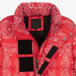 Givenchy-Teen Red Bandana Puffer Jacket | Childrensalon Outlet