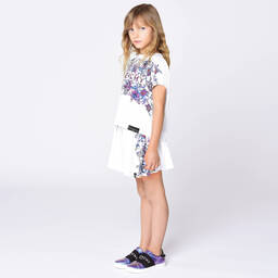 Givenchy-Teen White Floral Logo Shorts | Childrensalon Outlet