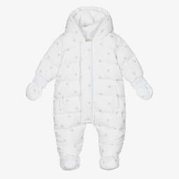 Givenchy-Белый пуховый зимний комбинезон | Childrensalon Outlet