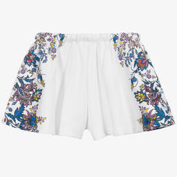 Givenchy-White Jersey Culotte Shorts | Childrensalon Outlet