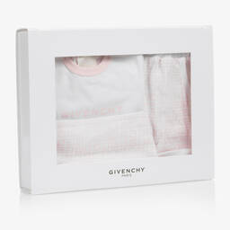 Givenchy-White & Pink 4G Baby Shorts Set | Childrensalon Outlet