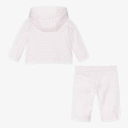Givenchy-White & Pink 4G Logo Baby Tracksuit | Childrensalon Outlet