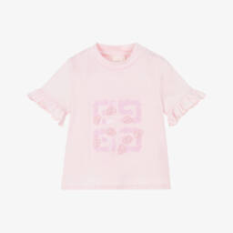 Givenchy-Young Ladies Frond Logo Tee | Childrensalon Outlet