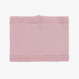 Gorros Navarro-Baby Girls Pink Knitted Hat & Snood Set | Childrensalon Outlet
