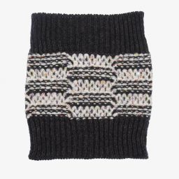 Gorros Navarro-Girls Grey Knitted Hat Set  | Childrensalon Outlet