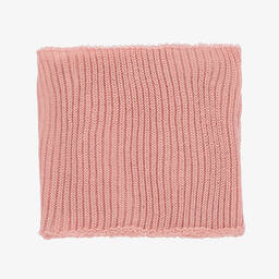 Gorros Navarro-Girls Pink Knitted Beret & Snood Set | Childrensalon Outlet