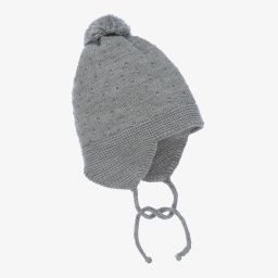 Gorros Navarro-Grey Knitted Hat & Snood Set | Childrensalon Outlet