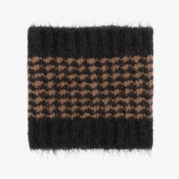 Gorros Navarro-Grey Wool Houndstooth Hat & Snood Set | Childrensalon Outlet