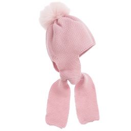Gorros Navarro-Pink 2-in-1 Baby Hat & Scarf | Childrensalon Outlet