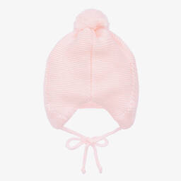 Gorros Navarro-قبعة بوم- بوم أكريليك محبوك لون زهري للمولودات | Childrensalon Outlet