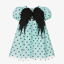 Graci-Голубое платье в горошек для малышек | Childrensalon Outlet