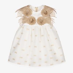 Graci-Baby Girls Gold Wings Dress  | Childrensalon Outlet