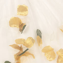 Graci-فستان أطفال بناتي قطن فوال وتول لون عاجي | Childrensalon Outlet