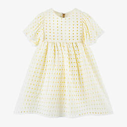 Graci-Baby Girls Yellow Embroidered Viscose Dress | Childrensalon Outlet