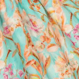 Graci-Голубое хлопковое платье в цветочек | Childrensalon Outlet