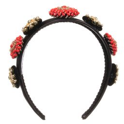 Graci-Girls Black Beaded Hairband | Childrensalon Outlet