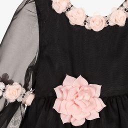 Graci-Черное шифоновое платье для девочек | Childrensalon Outlet