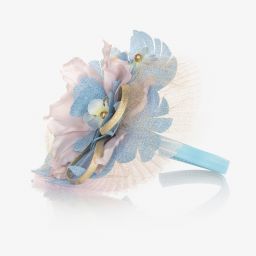 Graci-Girls Blue & Pink Hairband | Childrensalon Outlet