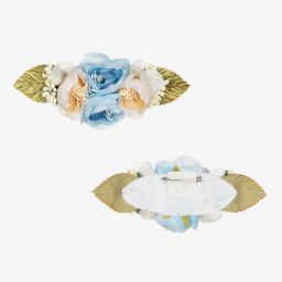 Graci-Голубое платье из тюля с кружевом для девочек | Childrensalon Outlet