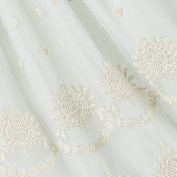 غراتسي-فستان أطفال بناتي قطن تول ودانتيل لون عاجي | Childrensalon Outlet