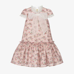 Graci-فستان جورجيت وردي فاتح مزين بالزهور للبنات | Childrensalon Outlet