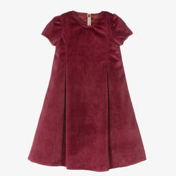 Graci-Girls Burgundy Red Velvet Dress | Childrensalon Outlet