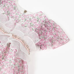 Graci-Girls Delightful Pink Organza Gown | Childrensalon Outlet