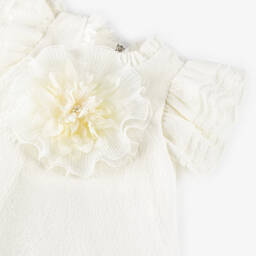 Graci-فستان عاجي أنيق مزين بالزهور للبنات | Childrensalon Outlet