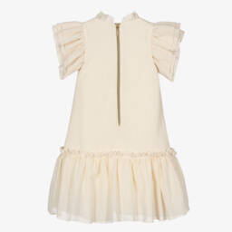 Graci-Girls Elegant Ivory Floral Gown | Childrensalon Outlet