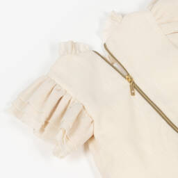 Graci-Girls Elegant Ivory Floral Gown | Childrensalon Outlet