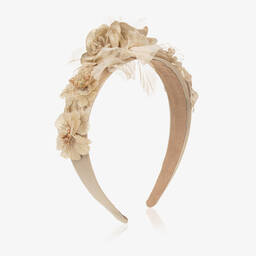 Graci-Girls Gold Flower Hairband | Childrensalon Outlet
