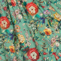 Graci-Girls Green Floral Dress  | Childrensalon Outlet